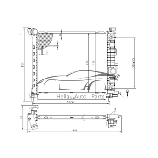 Радиатор двигателя автомобиля на OPEL MERIVA B MPV 2011- 1300310 13283250